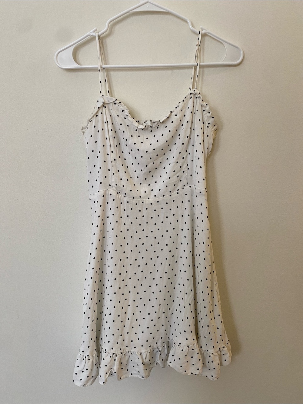 Aritzia Sunday Best Bambi Mini Dress in Coconut with Black Polka Dots 8